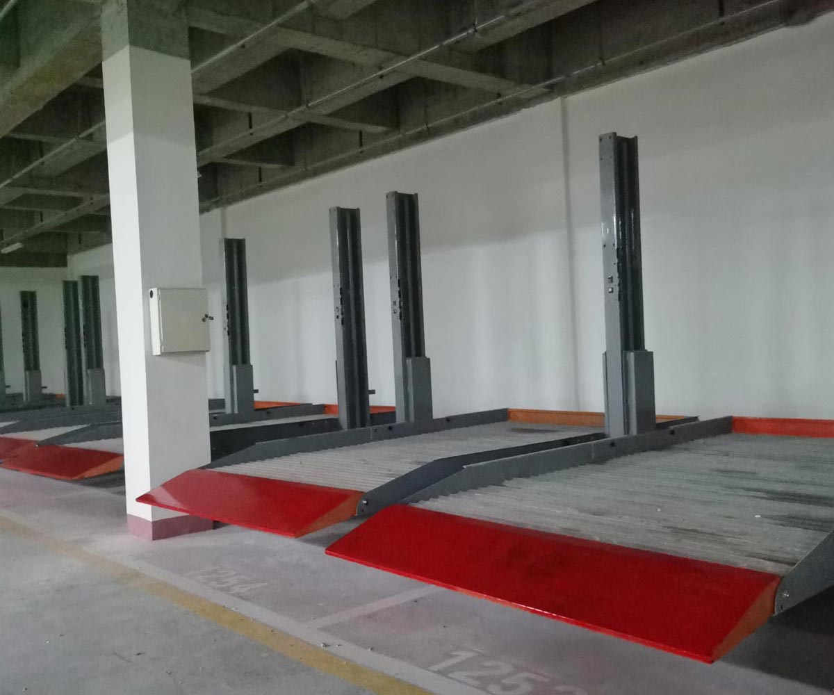 玉龙两层简易式立体车库安装